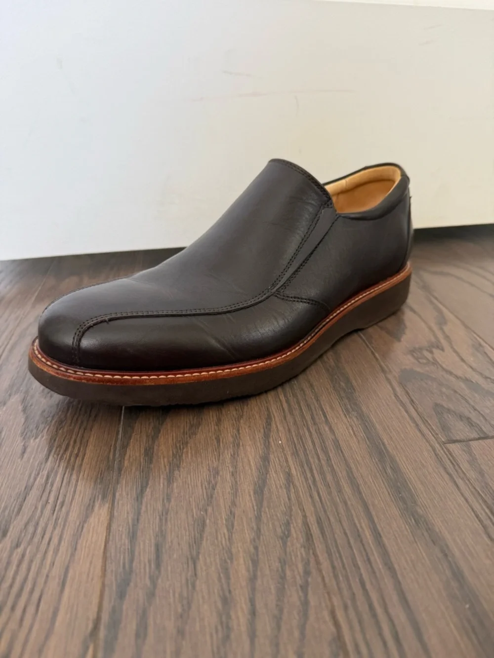 SAMUEL HUBBARD Frequent Traveler Dark Brown Leather Loafers Size 9.5